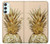 W3490 Gold Pineapple Funda Carcasa Case y Caso Del Tirón Funda para Samsung Galaxy A34 5G