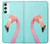W3708 Pink Flamingo Funda Carcasa Case y Caso Del Tirón Funda para Samsung Galaxy A34 5G