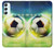 W3844 Glowing Football Soccer Ball Funda Carcasa Case y Caso Del Tirón Funda para Samsung Galaxy A34 5G