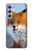 W0417 Fox Funda Carcasa Case y Caso Del Tirón Funda para Samsung Galaxy A54 5G