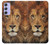 W2870 Lion King of Beasts Funda Carcasa Case y Caso Del Tirón Funda para Samsung Galaxy A54 5G