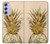 W3490 Gold Pineapple Funda Carcasa Case y Caso Del Tirón Funda para Samsung Galaxy A54 5G