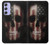 W3850 American Flag Skull Funda Carcasa Case y Caso Del Tirón Funda para Samsung Galaxy A54 5G