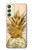 W3490 Gold Pineapple Funda Carcasa Case y Caso Del Tirón Funda para Samsung Galaxy A24 4G