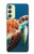 W3497 Green Sea Turtle Funda Carcasa Case y Caso Del Tirón Funda para Samsung Galaxy A24 4G