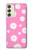 W3500 Pink Floral Pattern Funda Carcasa Case y Caso Del Tirón Funda para Samsung Galaxy A24 4G