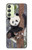 W3793 Cute Baby Panda Snow Painting Funda Carcasa Case y Caso Del Tirón Funda para Samsung Galaxy A24 4G