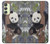 W3793 Cute Baby Panda Snow Painting Funda Carcasa Case y Caso Del Tirón Funda para Samsung Galaxy A24 4G