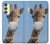 W3806 Funny Giraffe Funda Carcasa Case y Caso Del Tirón Funda para Samsung Galaxy A24 4G