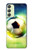 W3844 Glowing Football Soccer Ball Funda Carcasa Case y Caso Del Tirón Funda para Samsung Galaxy A24 4G