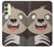 W3855 Sloth Face Cartoon Funda Carcasa Case y Caso Del Tirón Funda para Samsung Galaxy A24 4G