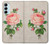 W3079 Vintage Pink Rose Funda Carcasa Case y Caso Del Tirón Funda para Samsung Galaxy M14