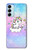 W3256 Cute Unicorn Cartoon Funda Carcasa Case y Caso Del Tirón Funda para Samsung Galaxy M14