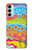 W3407 Hippie Art Funda Carcasa Case y Caso Del Tirón Funda para Samsung Galaxy M14