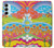W3407 Hippie Art Funda Carcasa Case y Caso Del Tirón Funda para Samsung Galaxy M14
