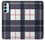 W3452 Plaid Fabric Pattern Funda Carcasa Case y Caso Del Tirón Funda para Samsung Galaxy M14