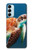 W3497 Green Sea Turtle Funda Carcasa Case y Caso Del Tirón Funda para Samsung Galaxy M14