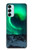 W3667 Aurora Northern Light Funda Carcasa Case y Caso Del Tirón Funda para Samsung Galaxy M14
