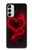 W3682 Devil Heart Funda Carcasa Case y Caso Del Tirón Funda para Samsung Galaxy M14