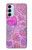 W3710 Pink Love Heart Funda Carcasa Case y Caso Del Tirón Funda para Samsung Galaxy M14