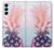 W3711 Pink Pineapple Funda Carcasa Case y Caso Del Tirón Funda para Samsung Galaxy M14