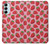 W3719 Strawberry Pattern Funda Carcasa Case y Caso Del Tirón Funda para Samsung Galaxy M14