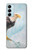 W3843 Bald Eagle On Ice Funda Carcasa Case y Caso Del Tirón Funda para Samsung Galaxy M14