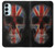 W3848 United Kingdom Flag Skull Funda Carcasa Case y Caso Del Tirón Funda para Samsung Galaxy M14