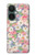 W3688 Floral Flower Art Pattern Funda Carcasa Case y Caso Del Tirón Funda para OnePlus Nord CE 3 Lite, Nord N30 5G