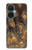 W3691 Gold Peacock Feather Funda Carcasa Case y Caso Del Tirón Funda para OnePlus Nord CE 3 Lite, Nord N30 5G