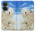 W3794 Arctic Polar Bear and Seal Paint Funda Carcasa Case y Caso Del Tirón Funda para OnePlus Nord CE 3 Lite, Nord N30 5G