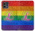 W2900 Rainbow LGBT Lesbian Pride Flag Funda Carcasa Case y Caso Del Tirón Funda para Motorola Moto G Stylus 5G (2023)