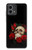 W3753 Dark Gothic Goth Skull Roses Funda Carcasa Case y Caso Del Tirón Funda para Motorola Moto G Stylus 5G (2023)