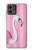 W3805 Flamingo Pink Pastel Funda Carcasa Case y Caso Del Tirón Funda para Motorola Moto G Stylus 5G (2023)