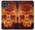 W3881 Fire Skull Funda Carcasa Case y Caso Del Tirón Funda para Motorola Moto G Stylus 5G (2023)