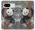 W3793 Cute Baby Panda Snow Painting Funda Carcasa Case y Caso Del Tirón Funda para Google Pixel 8
