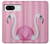 W3805 Flamingo Pink Pastel Funda Carcasa Case y Caso Del Tirón Funda para Google Pixel 8