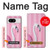 W3805 Flamingo Pink Pastel Funda Carcasa Case y Caso Del Tirón Funda para Google Pixel 8