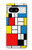 W3814 Piet Mondrian Line Art Composition Funda Carcasa Case y Caso Del Tirón Funda para Google Pixel 8
