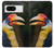 W3876 Colorful Hornbill Funda Carcasa Case y Caso Del Tirón Funda para Google Pixel 8