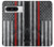 W3687 Firefighter Thin Red Line American Flag Funda Carcasa Case y Caso Del Tirón Funda para Google Pixel 8 pro