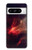 W3897 Red Nebula Space Funda Carcasa Case y Caso Del Tirón Funda para Google Pixel 8 pro