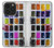 W3956 Watercolor Palette Box Graphic Funda Carcasa Case y Caso Del Tirón Funda para iPhone 14 Pro