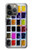 W3956 Watercolor Palette Box Graphic Funda Carcasa Case y Caso Del Tirón Funda para iPhone 14 Pro Max