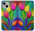 W3926 Colorful Tulip Oil Painting Funda Carcasa Case y Caso Del Tirón Funda para iPhone 13 mini