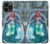 W3911 Cute Little Mermaid Aqua Spa Funda Carcasa Case y Caso Del Tirón Funda para iPhone 13 Pro Max