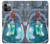 W3912 Cute Little Mermaid Aqua Spa Funda Carcasa Case y Caso Del Tirón Funda para iPhone 12, iPhone 12 Pro