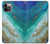 W3920 Abstract Ocean Blue Color Mixed Emerald Funda Carcasa Case y Caso Del Tirón Funda para iPhone 12, iPhone 12 Pro