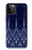 W3950 Textile Thai Blue Pattern Funda Carcasa Case y Caso Del Tirón Funda para iPhone 12, iPhone 12 Pro