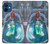 W3912 Cute Little Mermaid Aqua Spa Funda Carcasa Case y Caso Del Tirón Funda para iPhone 12 mini